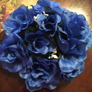 Royal Blue Rose Candle Rings
